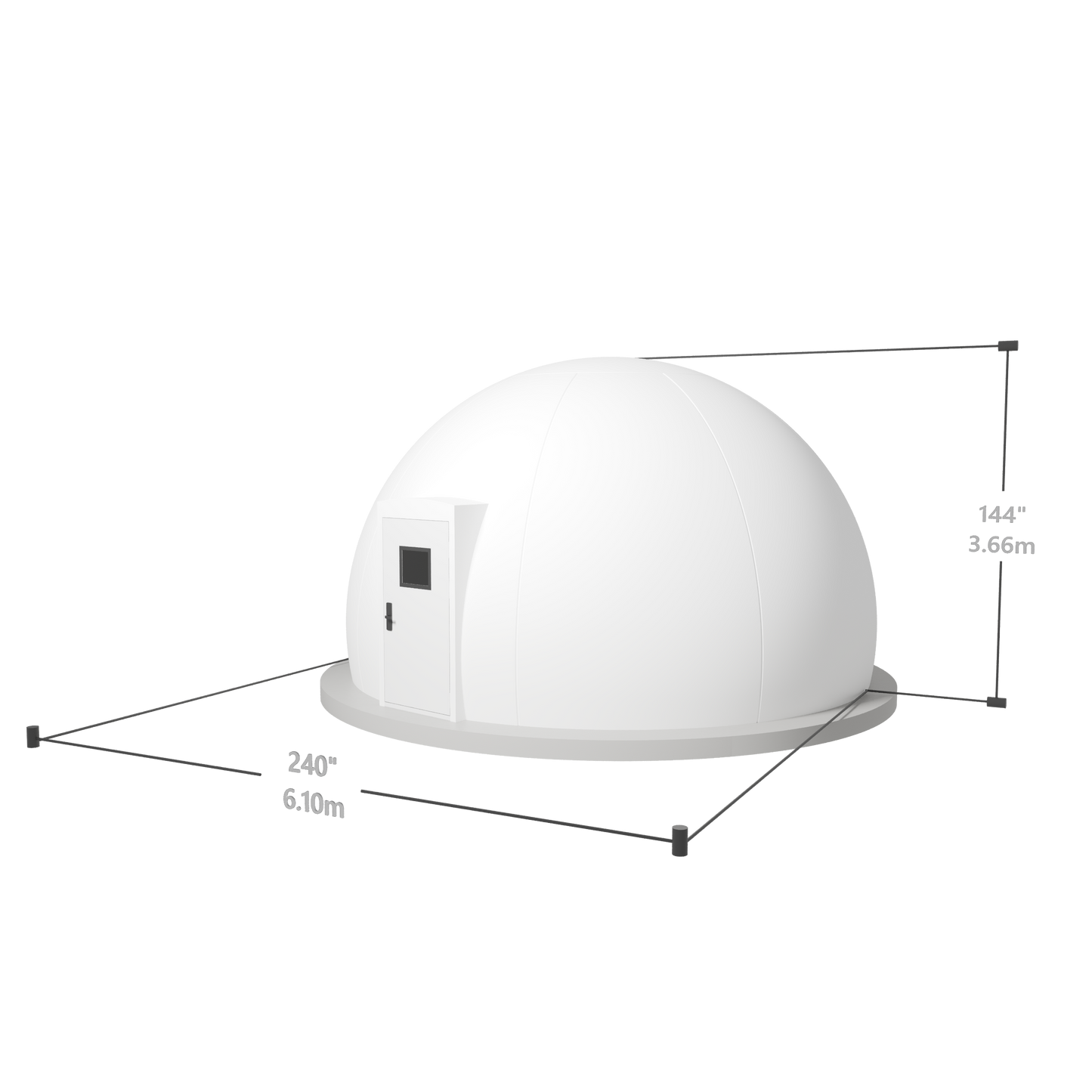 4 Season 20 Foot Fiberglass Dome Kit
