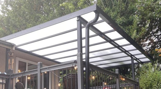 10′ x 20′ Aluminum and Polycarbonate Skylights Patio Cover