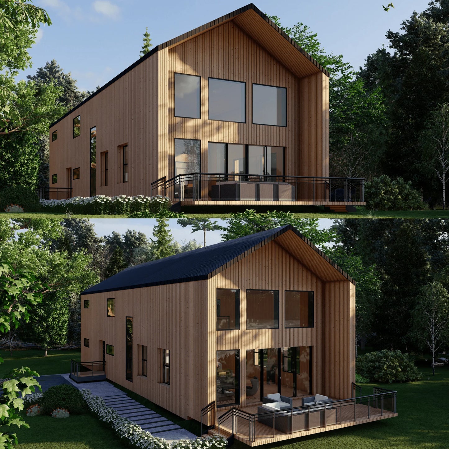 Single Family Home - 2583 ft² - 3 Bedrooms Nordic Style Cottage