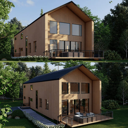 Single Family Home - 2583 ft² - 3 Bedrooms Nordic Style Cottage