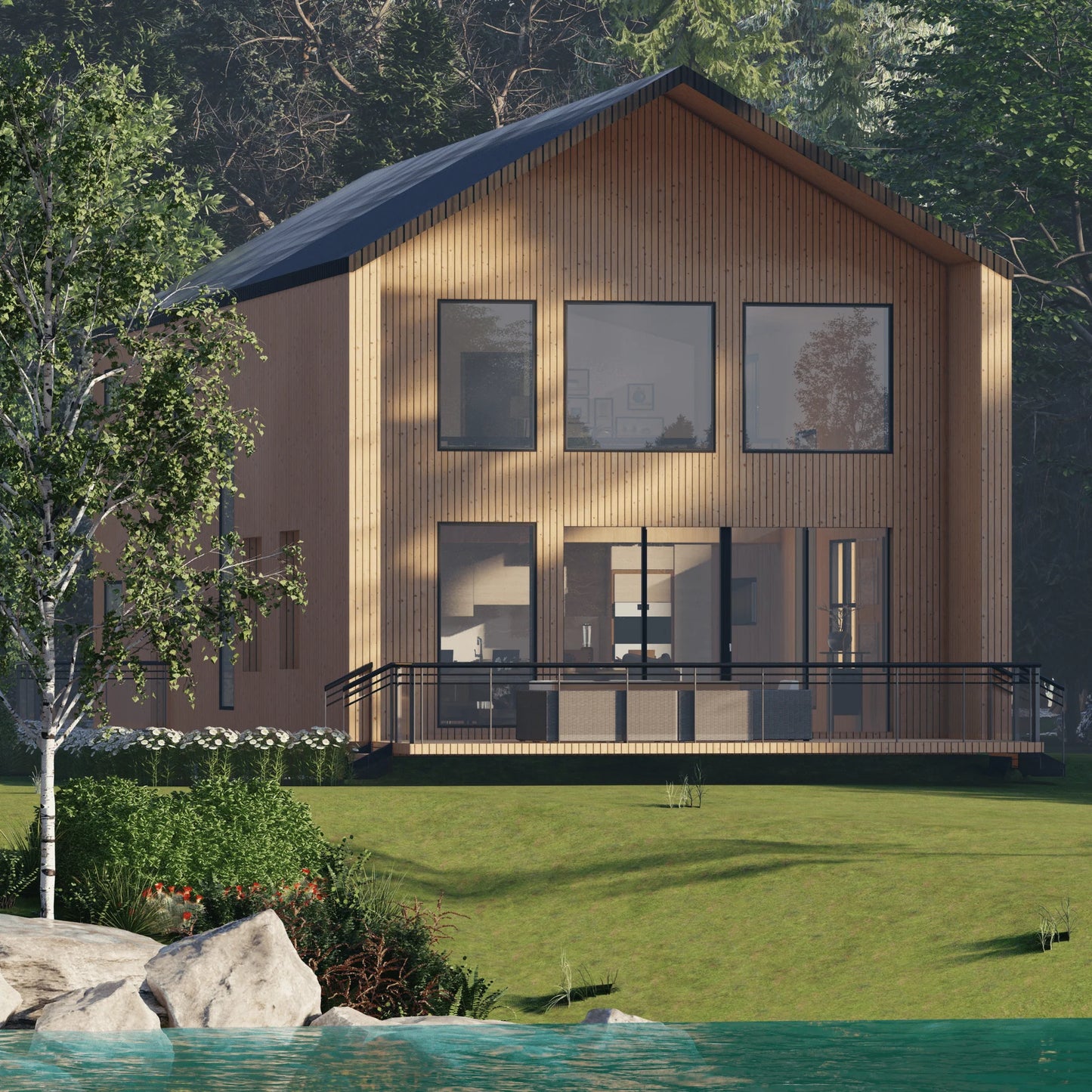 Single Family Home - 2583 ft² - 3 Bedrooms Nordic Style Cottage